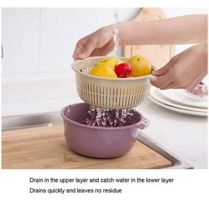 Kitchen Double Layer Drain Basket